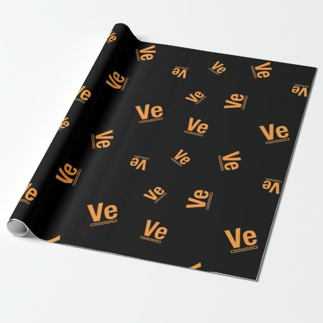 Cool Veritaseum Cryptocurrency Coin Sign Pattern Wrapping Paper (Unrolled)