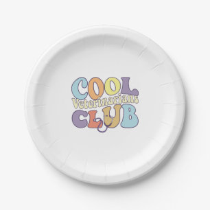 Cool Vet Club Veterinary Tech Practitioner Animal Paper Plate