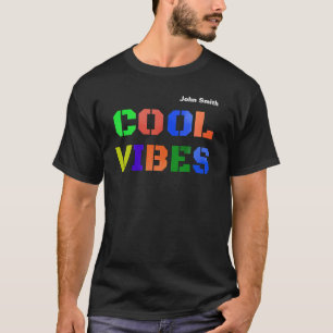 Cool Vibes HD Colors Personalized black T-Shirt