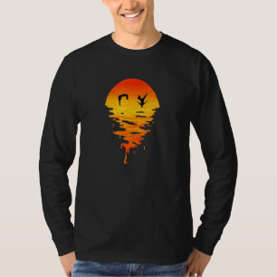 Cool Vibrant Breakdancing In The Sun And Sunset On T-Shirt