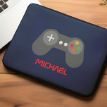 Cool Video Game Controller Kids Personalised Laptop Sleeve<br><div class="desc">Fun Retro Video Game Controller Kids Personalised design for gamers.</div>