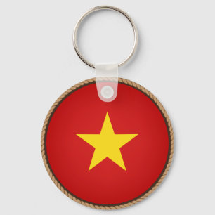 Cool Vietnam Flag Seal Key Ring