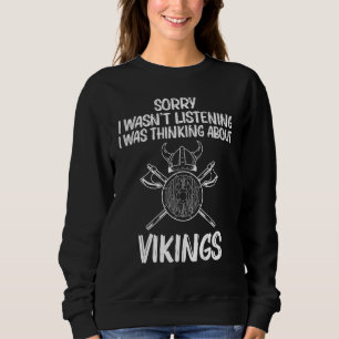 Cool Viking For Men Women Sword Pirate Ship Norse  Sweatshirt