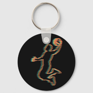 Cool Vintage Basketball Players Slam Dunk Coach Si Key Ring