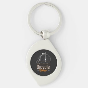 Cool vintage bicycle retro classic bike black key ring