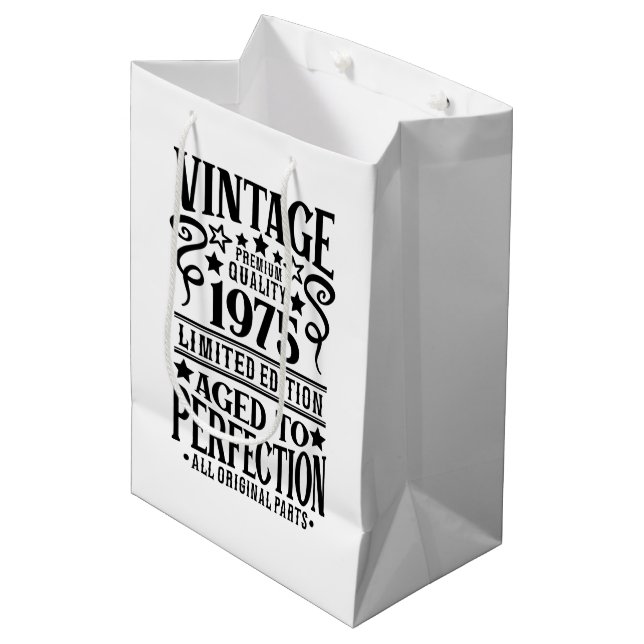 Cool Vintage Birth year 1975 Medium Gift Bag (Front Angled)