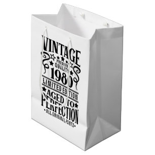 Cool Vintage Birth year 1980 Medium Gift Bag