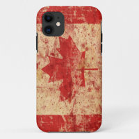 Cool Vintage Canadian flag maple Leaf Iphone Case