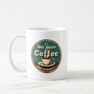 cool vintage coffee sign mug