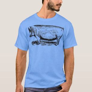Cool Vintage Country Farm Animal Pig Premium  T-Shirt