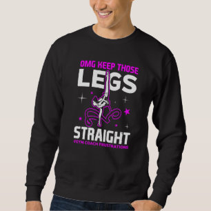 Cool Vintage Gymnastics Straight Legs Gymnast Sweatshirt