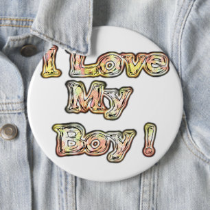 Cool Vintage Hakuna Matata Gifts I Love my Boy.png 6 Cm Round Badge
