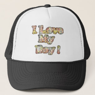Cool Vintage Hakuna Matata Gifts I Love my Boy.png Trucker Hat