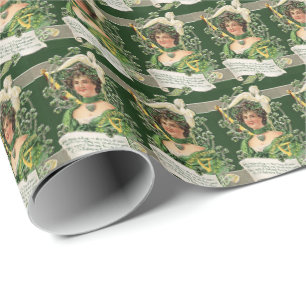 Cool Vintage Ireland tiled pattern Saint Patrick's Wrapping Paper