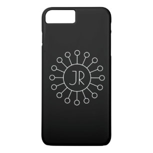 Cool Vintage Logo Style Monogram   Black & White Case-Mate iPhone Case