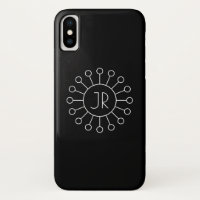 Cool Vintage Logo Style Monogram | Black & White