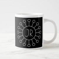 Cool Vintage Logo Style Monogram | Black & White