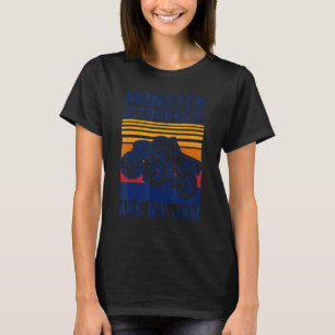 Cool Vintage Monster Truck Are My Jam Retro Sunset T-Shirt