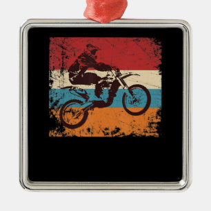 Cool Vintage Motocross Gift For Motorbike Lovers Metal Tree Decoration