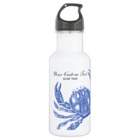 Cool Vintage Nautical Blue Crab Custom Beach