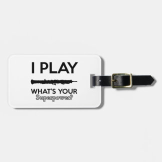 cool vintage oboe designs luggage tag