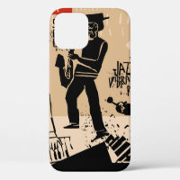 cool vintage of jazz band poster with trumpet play