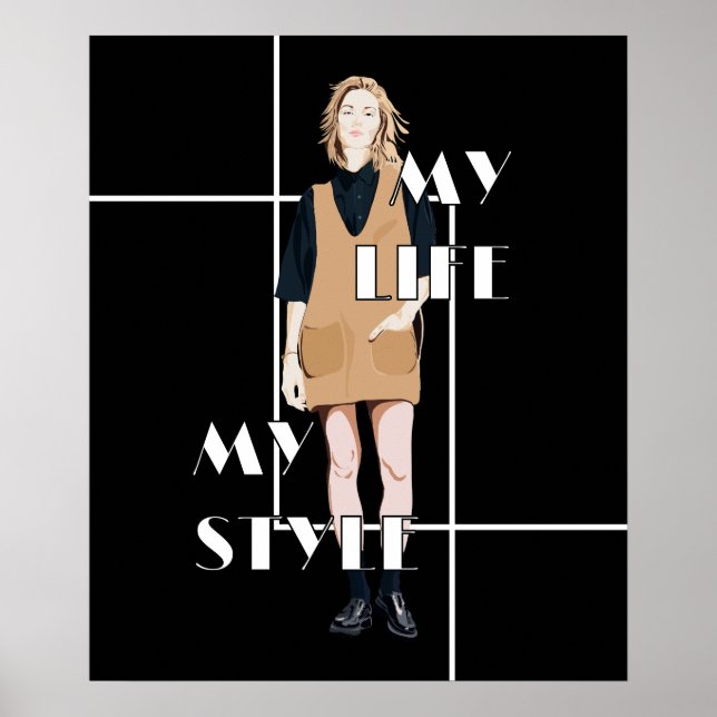 Cool Vintage Pinup Girl Poster (Front)