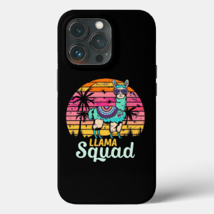 Cool Vintage Retro Llama Squad iPhone 13 Pro Case