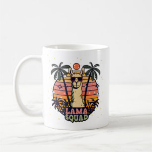 Cool Vintage Retro Llama Squad Coffee Mug