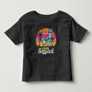 Cool Vintage Retro Llama Squad Toddler T-Shirt