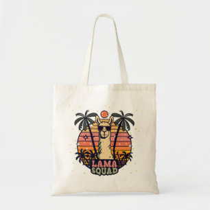 Cool Vintage Retro Llama Squad Tote Bag