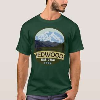 Cool Vintage Retro Redwood National Park Mountain  T-Shirt