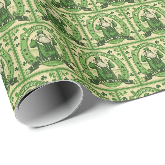 Cool vintage Saint Patrick's Day Wrapping Paper (Roll Corner)