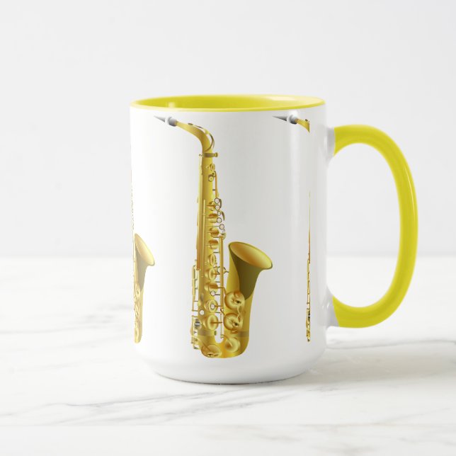 Cool Vintage Saxophone Mug (Right)