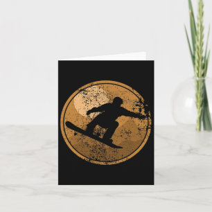 Cool Vintage Snowboard Retro Winter Snowboarder Card