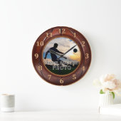 Cool Vintage Soccer Clock with Your PHOTO (Home)