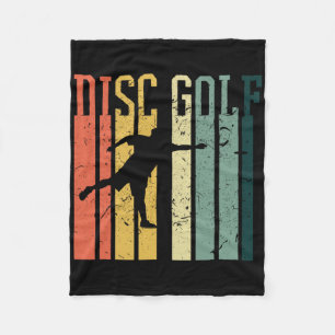 Cool Vintage Style Disc Golf Design Designs Retro  Fleece Blanket