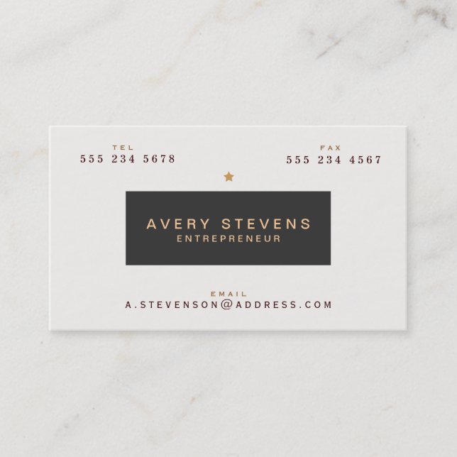 Cool Vintage Typography  Professional Business Card (Front)