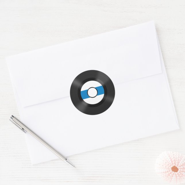Cool Vinyl record music fun sticker (Envelope)