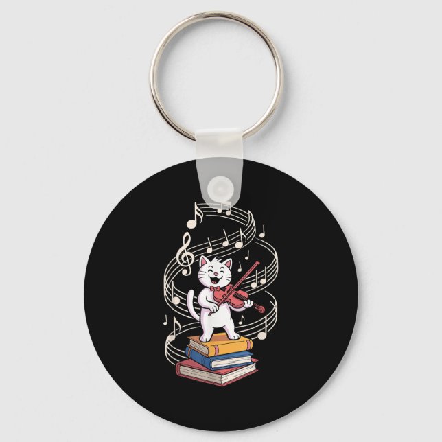 Cool Violin Art For Men Women Kid Violin Player Mu Key Ring (Front)