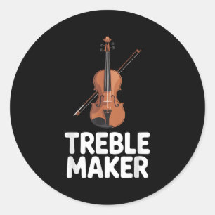 Cool Violin Art For Men Women Violinist Violin Pla Classic Round Sticker