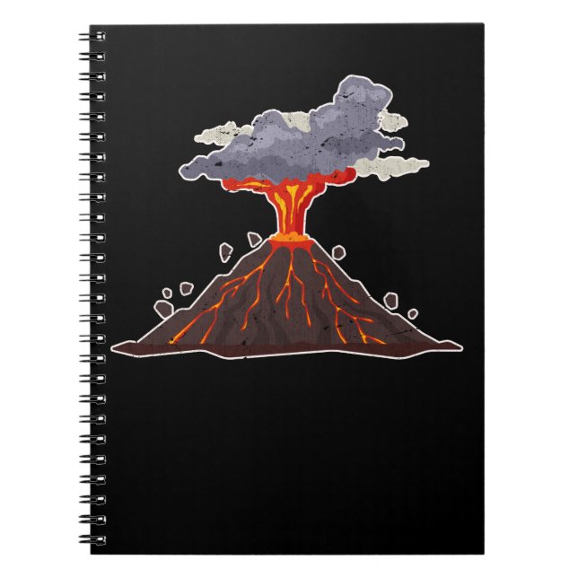 Cool Volcano Lava Geology Notebook (Front)