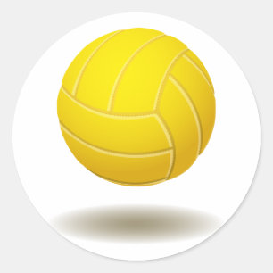 Cool Volleyball  Emblem 2 Classic Round Sticker