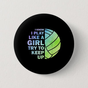 Cool Volleyball For Women Girls Youth Volleyball T 6 Cm Round Badge