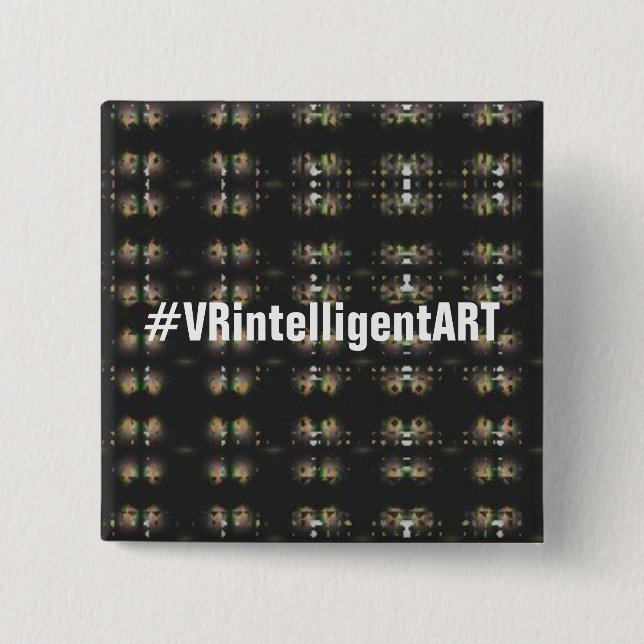 Cool VRintelligentART Buttonpin 15 Cm Square Badge (Front)