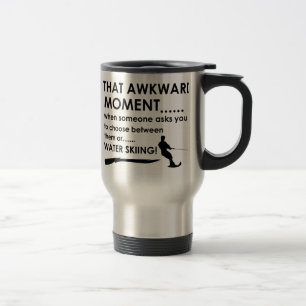 Cool ‌water skiing  designs travel mug
