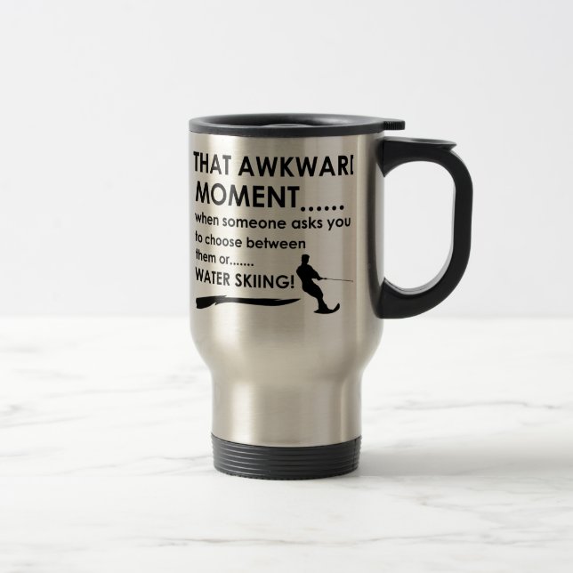 Cool ‌water skiing  designs travel mug (Right)