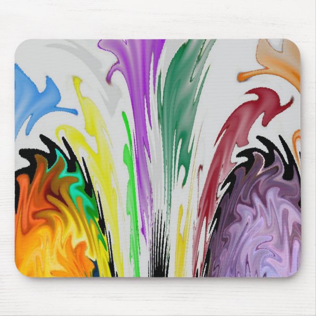 cool watercolor abstract mouse pad (Front)