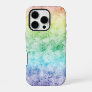Cool Watercolor Orange Yellow Green Aqua Purple iPhone 16 Pro Case
