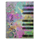 Cool Watercolors Splatters Colorful Piano